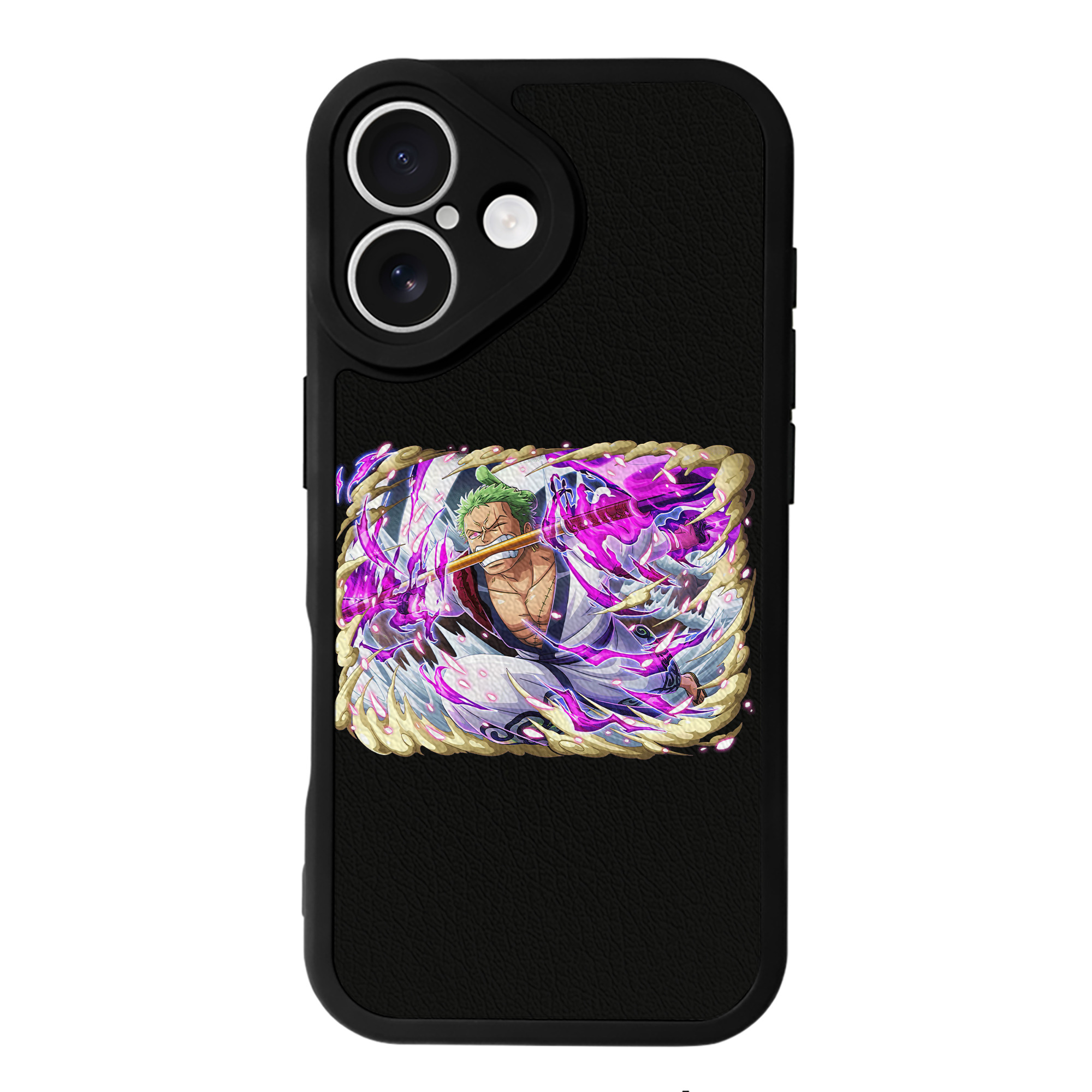 （画像用） ワンピース ロロノア・ゾロ ONE PIECE Roronoa Zoro 【iPhone 16シリーズ対応】シリコンスマホケース（レザー調） 材質：シリコン